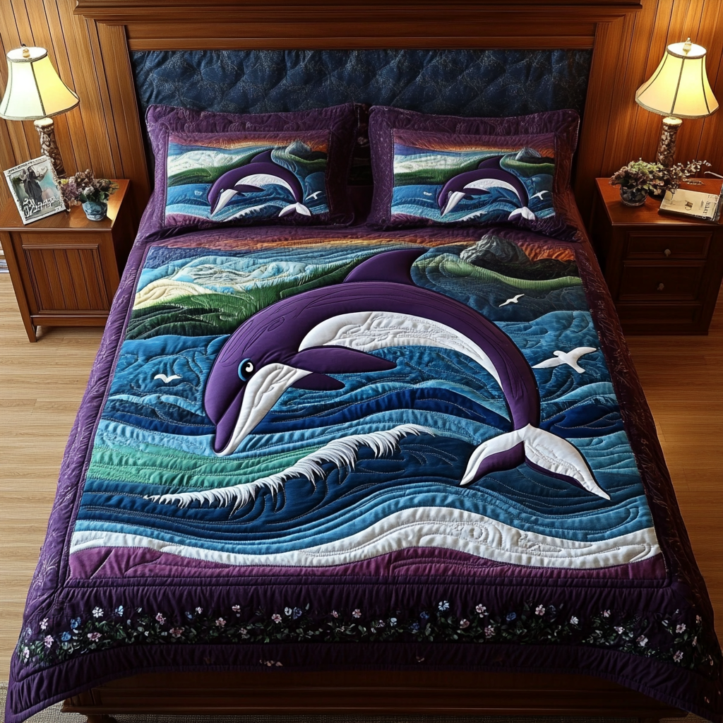 Dolphin DAI101224041 Quilt Bedding Set