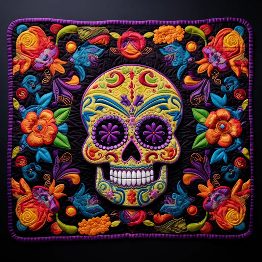 Sugar Skull TAI260224189 Quilted Placemats