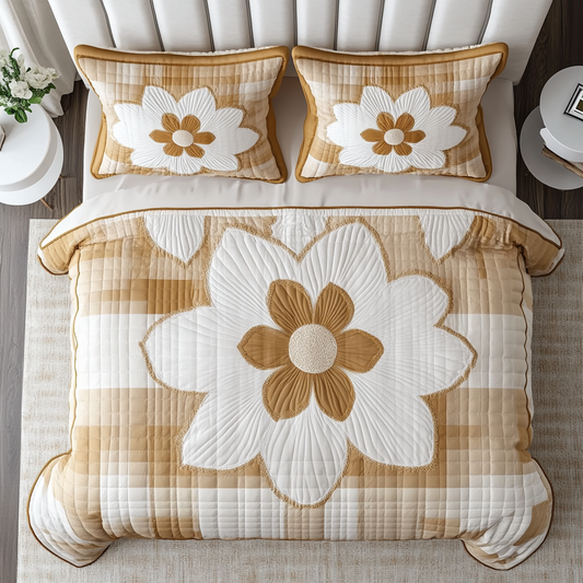 Flower TAI181024303 Quilt Bedding Set