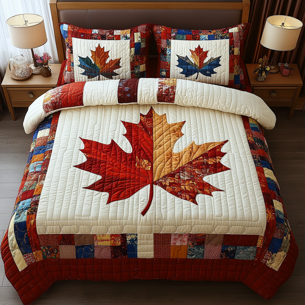 Maple Leaves DAI040924011 Quilt Bedding Set