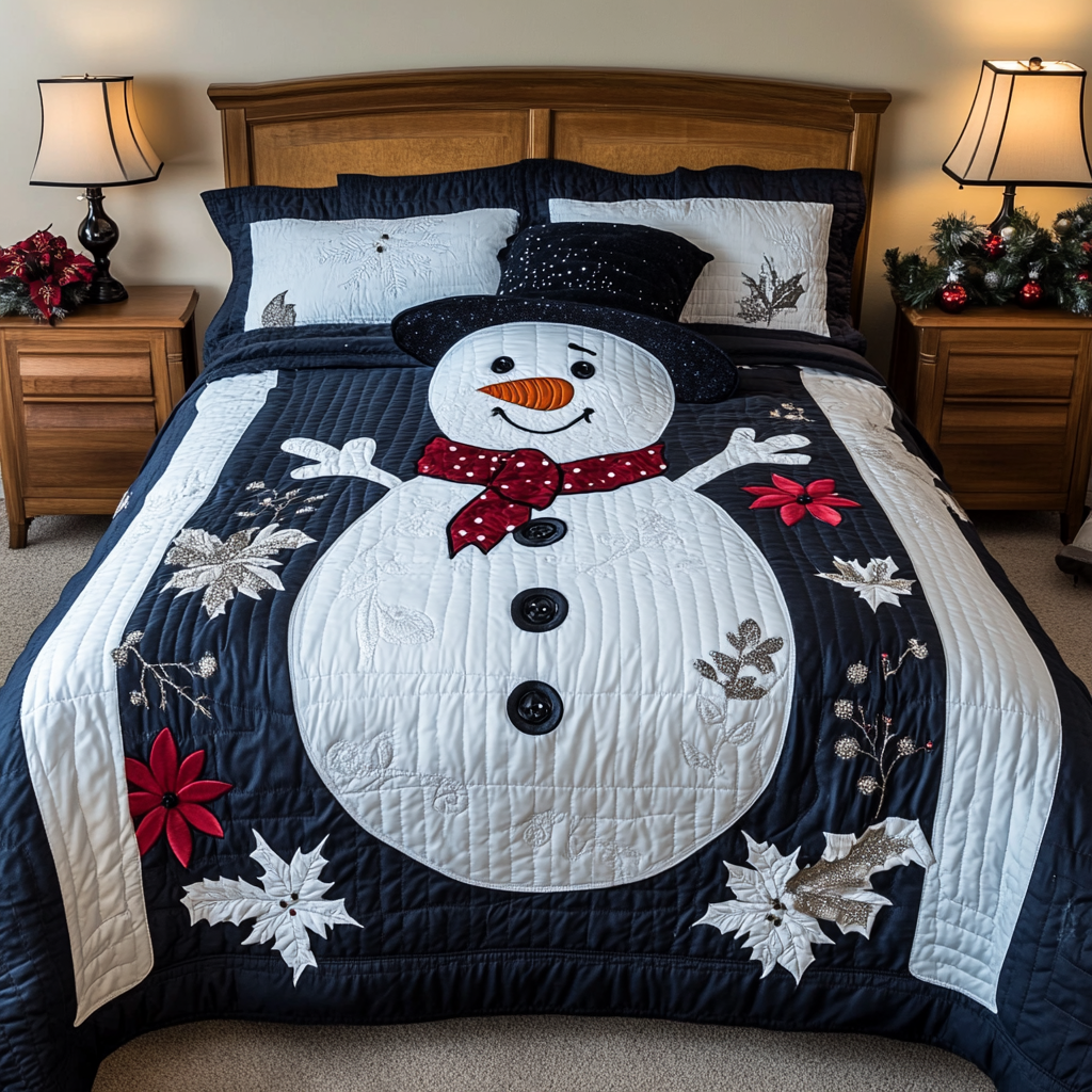 Christmas Snowman TAI111124055 Quilt Bedding Set