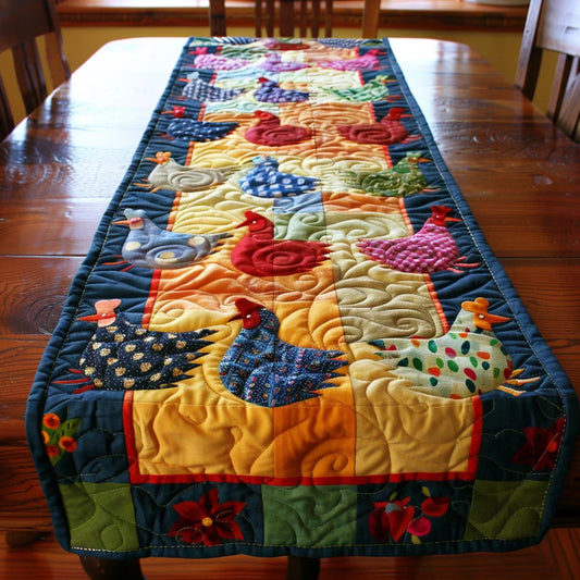 Chicken TAI020324065 Quilted Table Runner