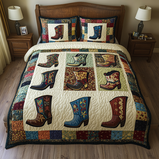 Cowboy Boots DAI280824252 Quilt Bedding Set