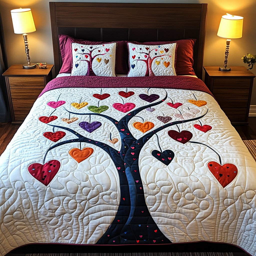 Tree Of Hearts DAI101224032 Quilt Bedding Set