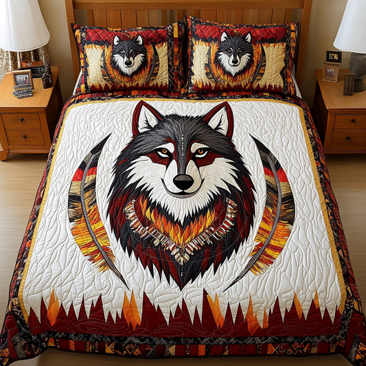 Native American Wolf DAI171224199 Quilt Bedding Set