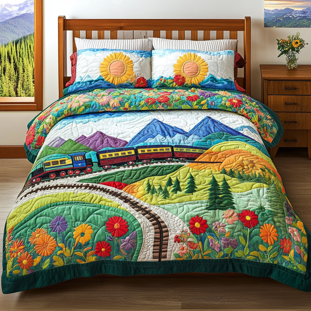 Train DAI110225178 Quilt Bedding Set