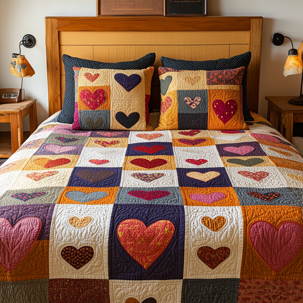 Heart DAI200125043 Quilt Bedding Set