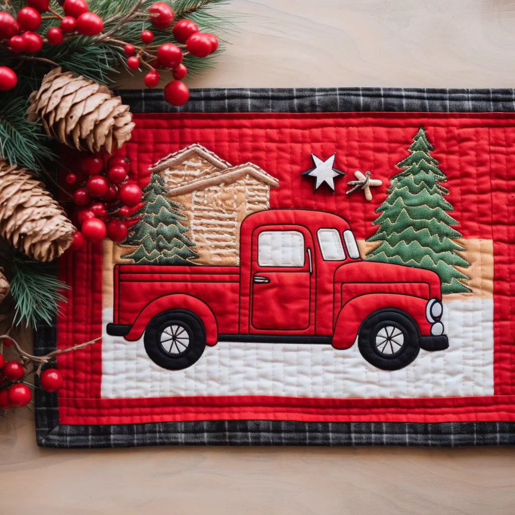 Red Truck Christmas TAI30112320 Quilted Placemats