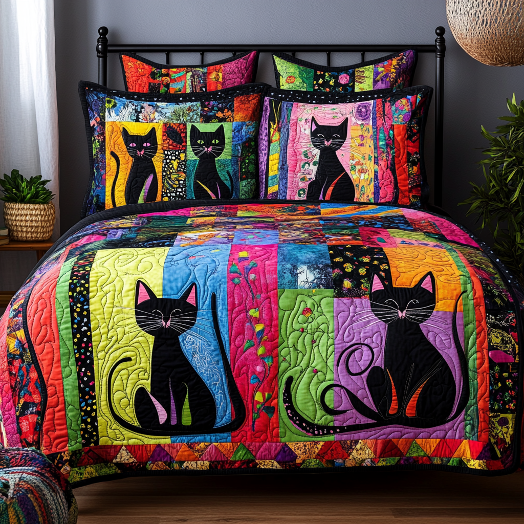 Cats TAI181024233 Quilt Bedding Set