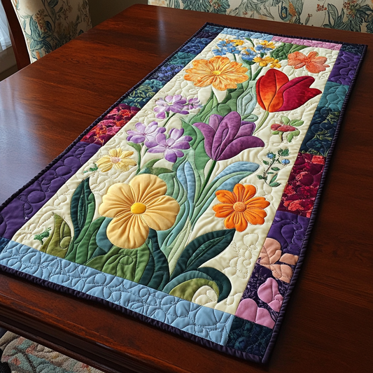 Flower Garden DAI040225448 Quilted Table Runner