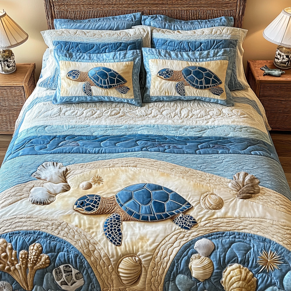 Sea Turtle TAI201124039 Quilt Bedding Set