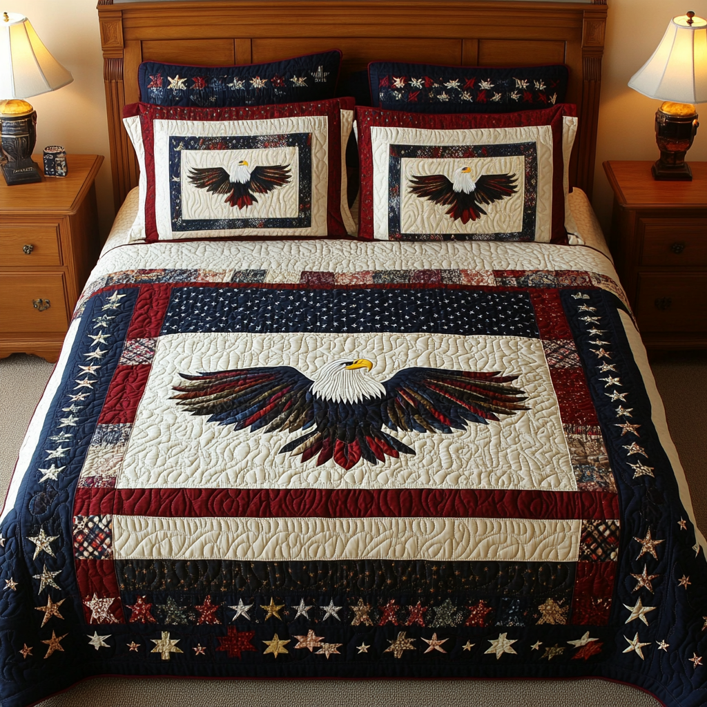 Patriotic Eagle DAI280824293 Quilt Bedding Set