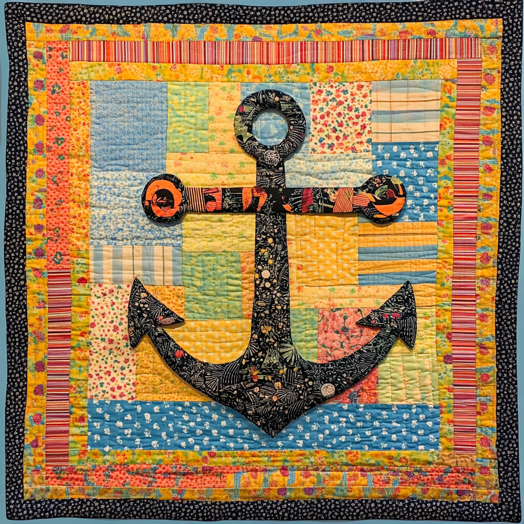 Nautical Anchor DAI25102480 Quilt Blanket