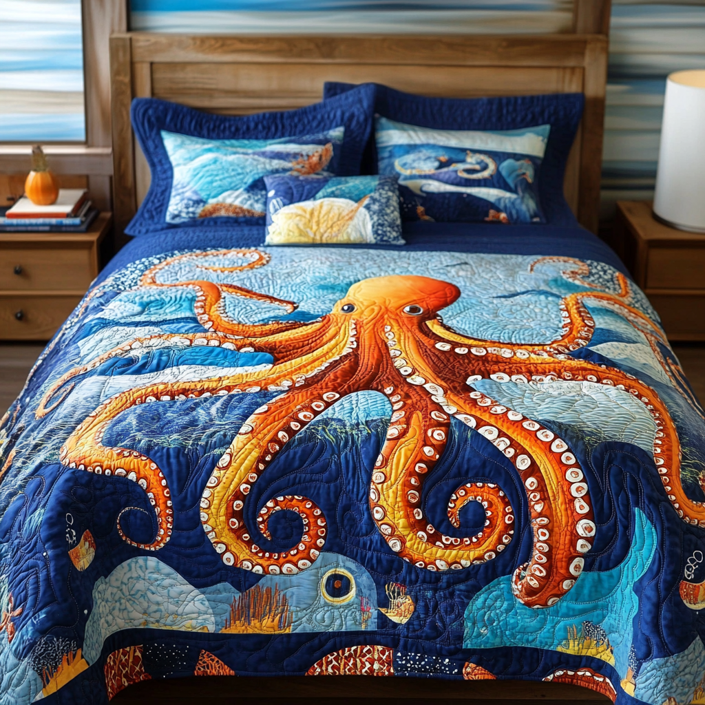 Octopus DAI150125222 Quilt Bedding Set