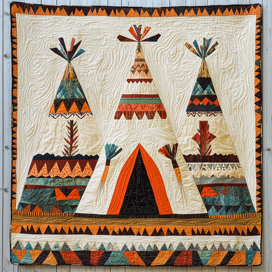 Native American Teepee DAI230924066 Quilt Blanket