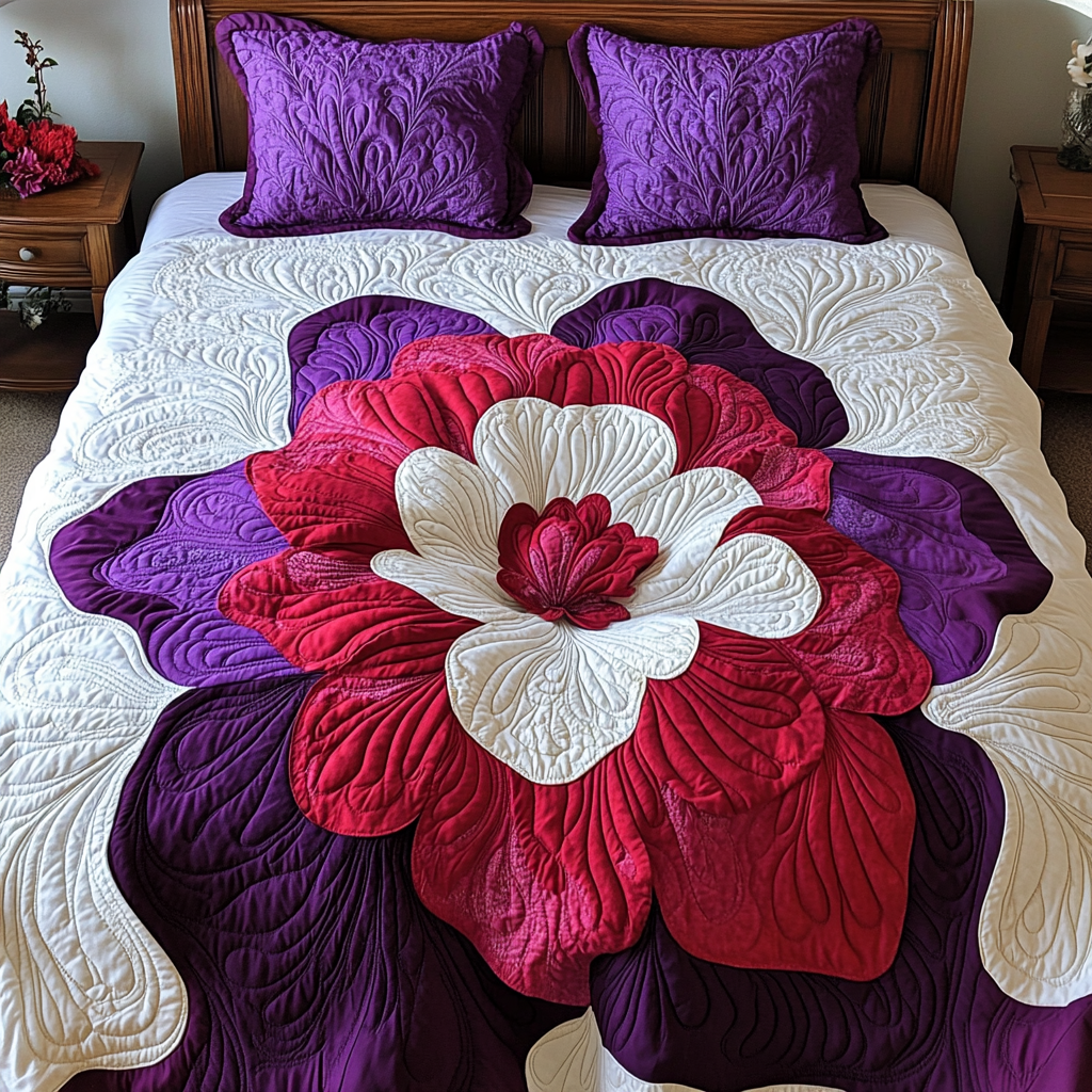 Blooming Flower TAI181024248 Quilt Bedding Set