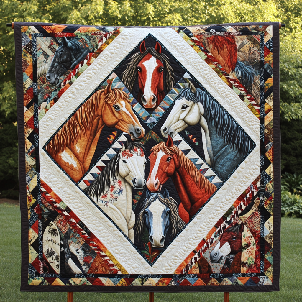 Native Horse TAI121024091 Quilt Blanket