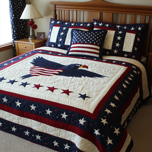 Patriotic Eagle DAI040924018 Quilt Bedding Set