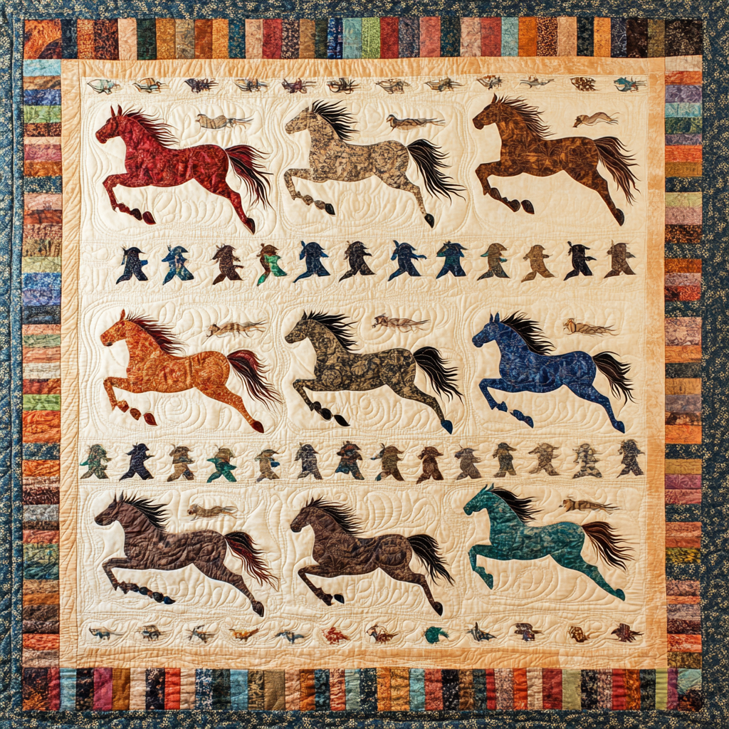 Horse DAI070824078 Quilt Blanket