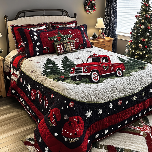 Christmas Truck TAI041024504 Quilt Bedding Set