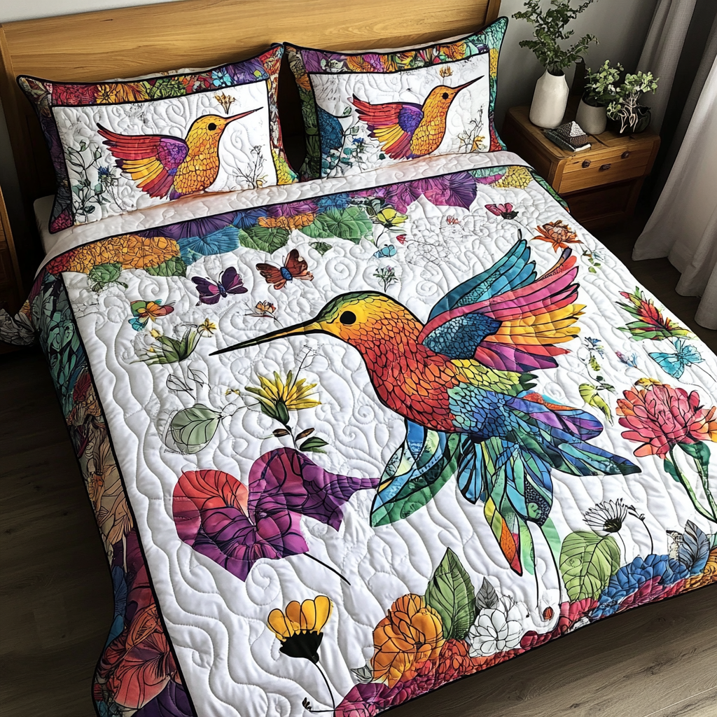 Hummingbird TAI141124201 Quilt Bedding Set