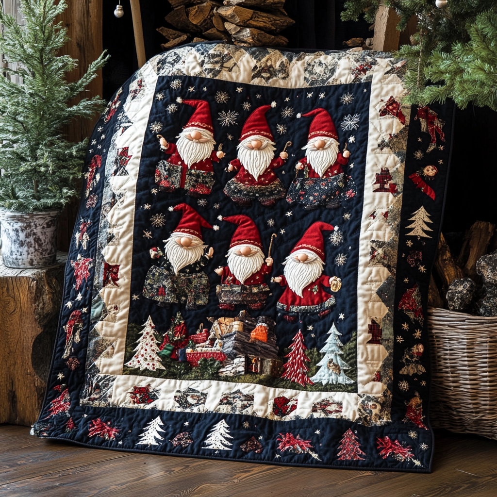 Christmas Gnome TAI260924039 Quilt Blanket