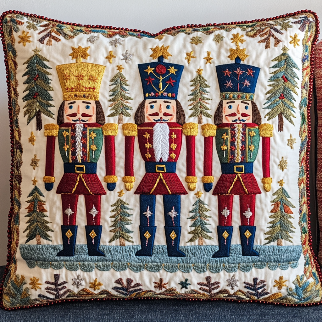 Christmas Nutcracker TAI181024539 Quilted Pillow Case