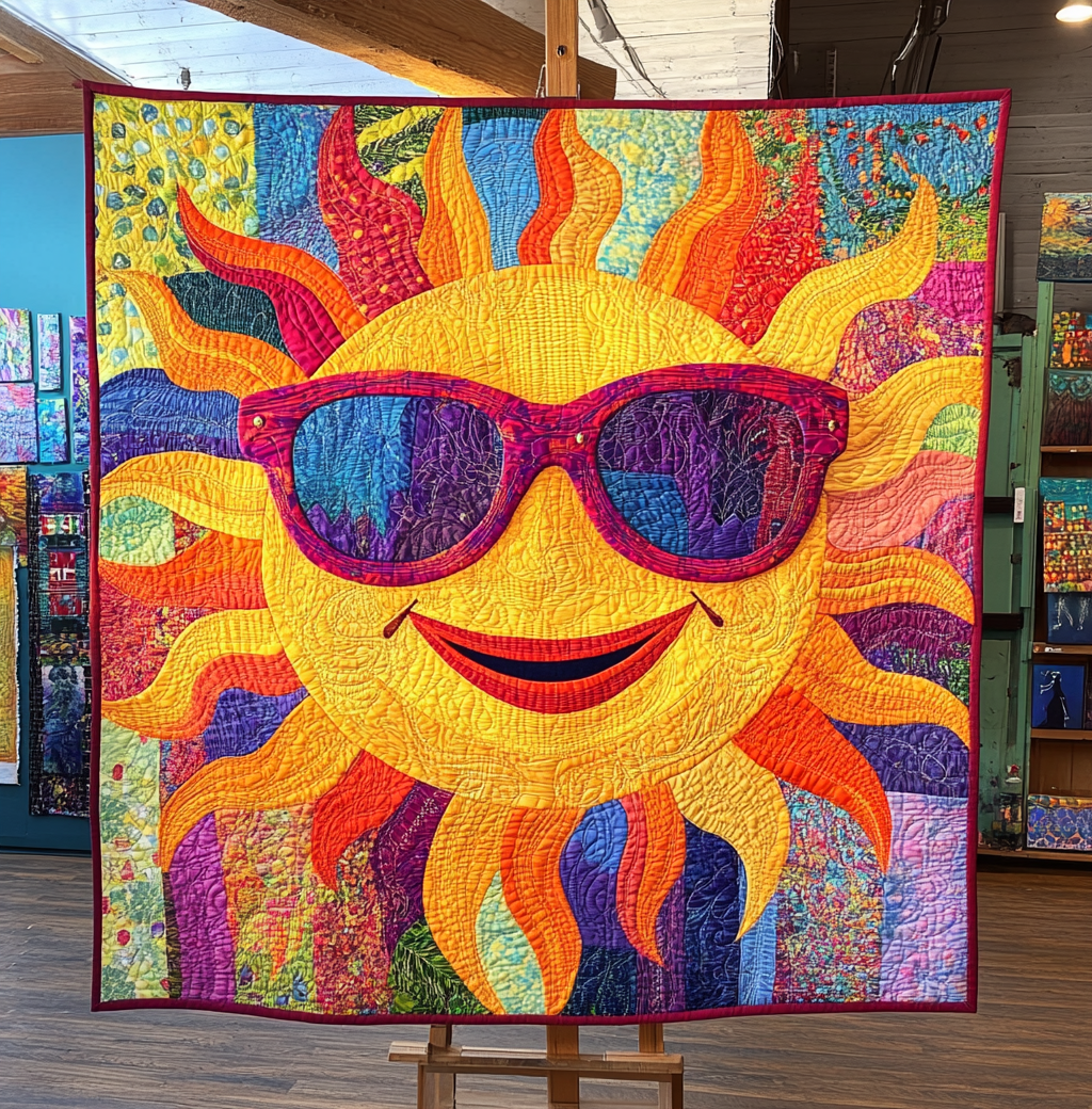 Hippie Sun DAI200125200 Quilt Blanket