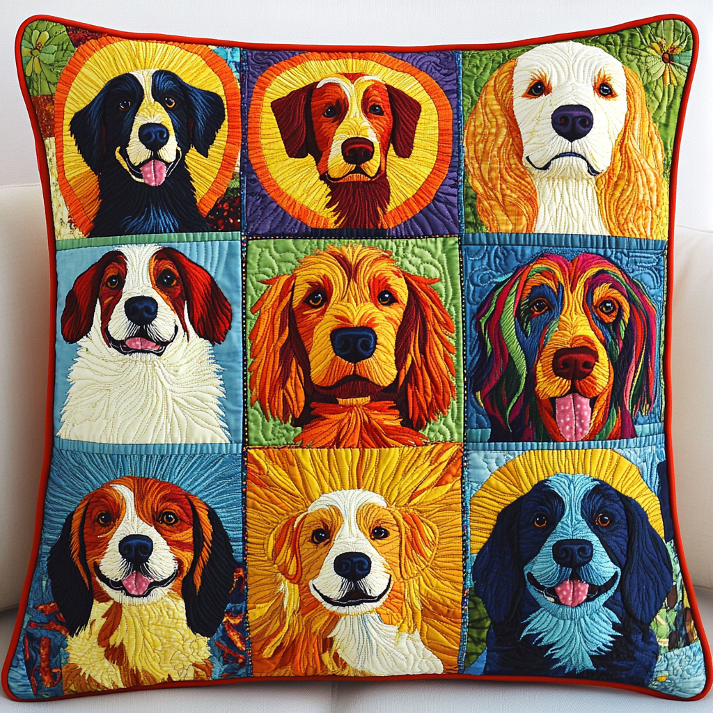 Spaniel TAI181024590 Quilted Pillow Case