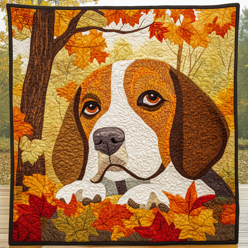 Autumn Beagle DAI110225080 Quilt Blanket