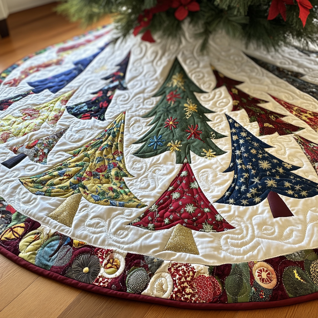 Christmas Tree TAI021024165 Quilted Tree Skirt