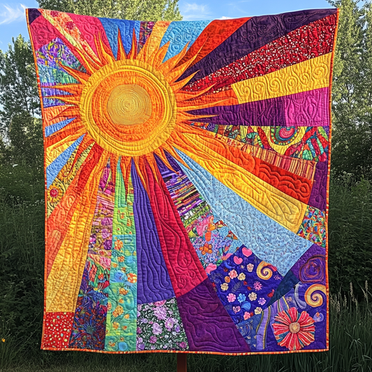 Hippie Sun TAI021024283 Quilt Blanket