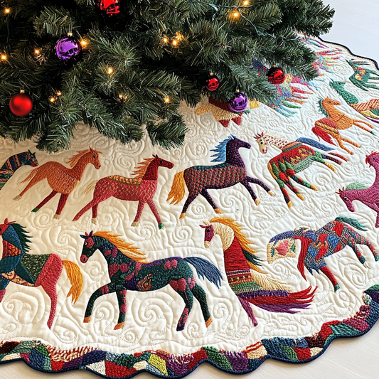 Horse TAI091024367 Quilted Tree Skirt