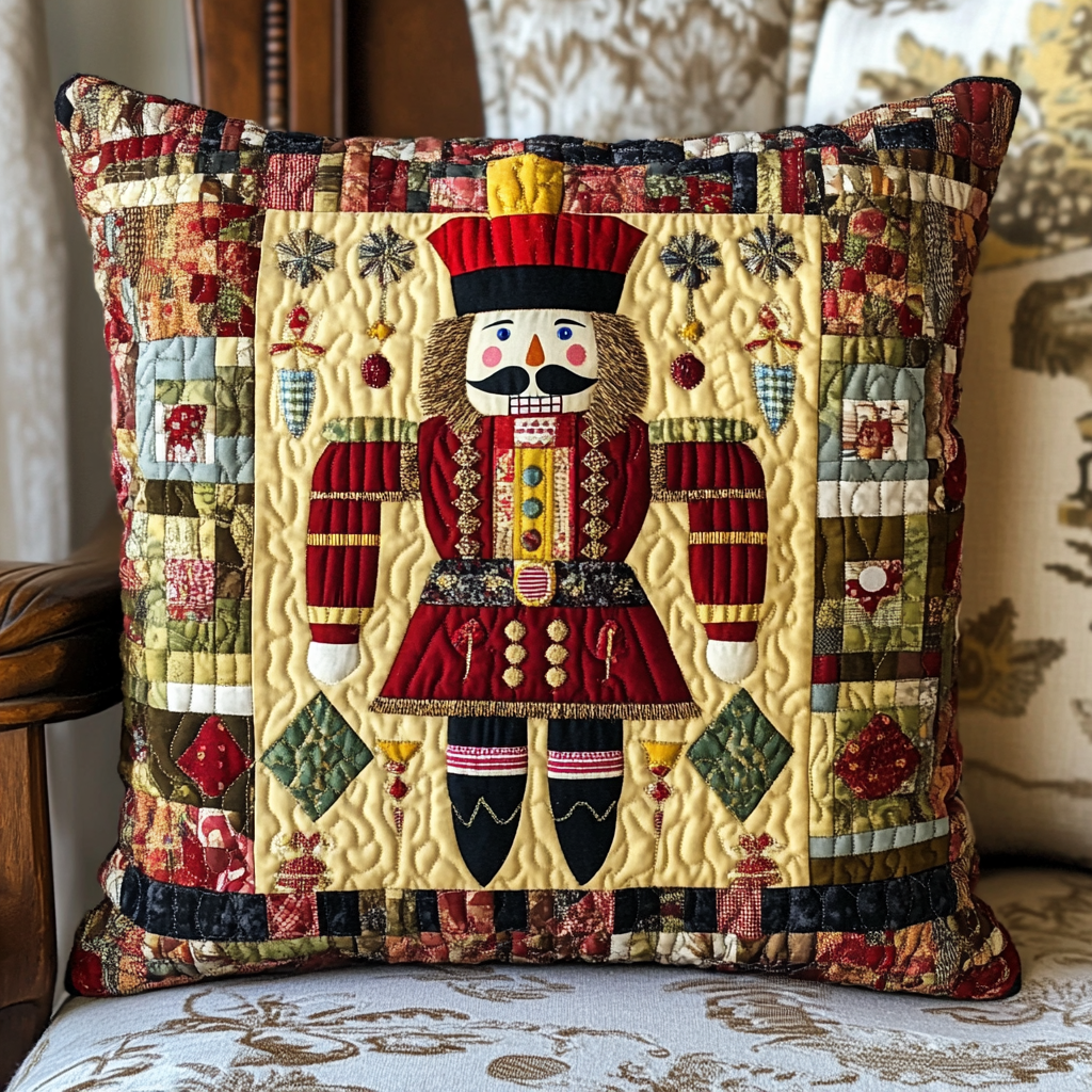 Christmas Nutcracker TAI141124414 Quilted Pillow Case