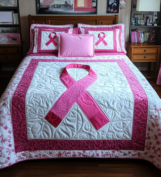 Breast Cancer Ribbon DAI281124117 Quilt Bedding Set