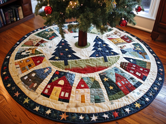 Christmas Houses DAI040924098 Quilted Tree Skirt