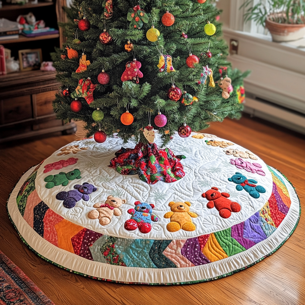 Teddy Bear DAI090924055 Quilted Tree Skirt