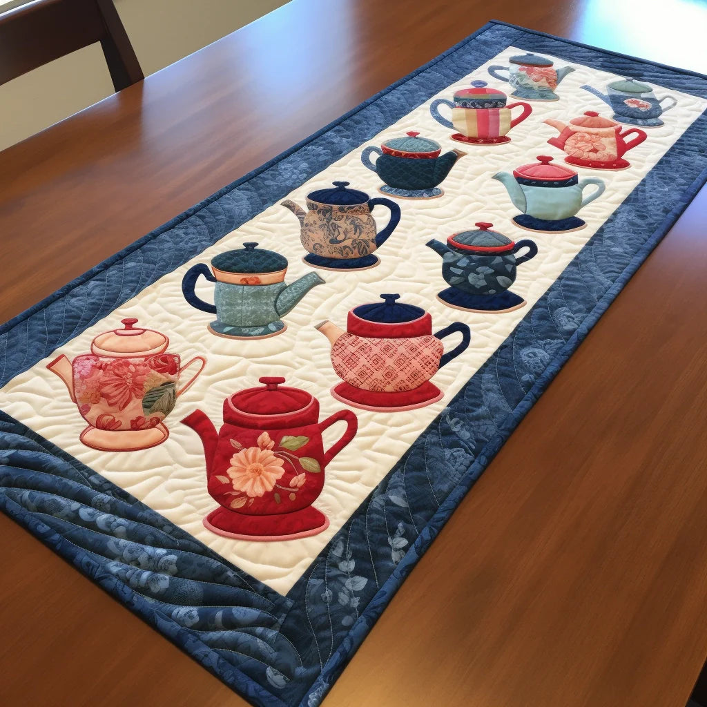 Teapot TAI260224302 Quilted Table Runner