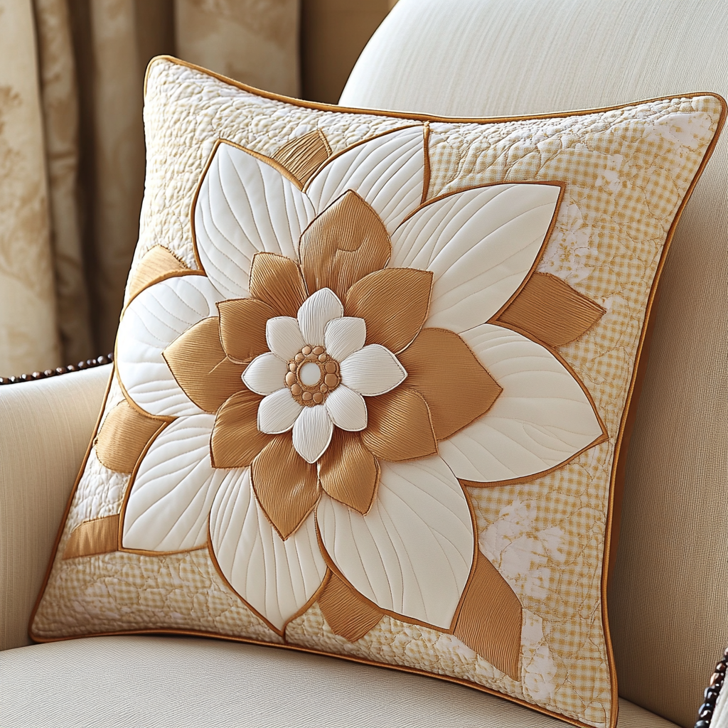 Flower TAI181024535 Quilted Pillow Case