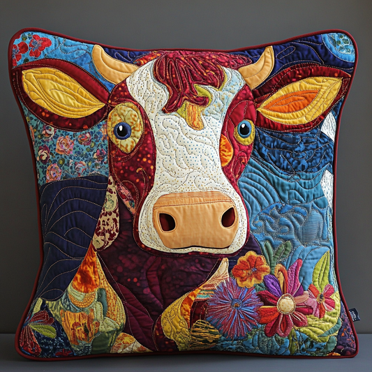 Cow DAI221024319 Quilted Pillow Case