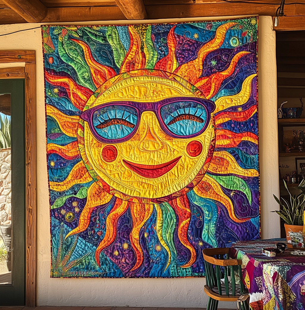 Hippie Sun DAI200125198 Quilt Blanket