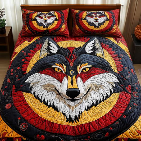 Native American Wolf DAI171224194 Quilt Bedding Set