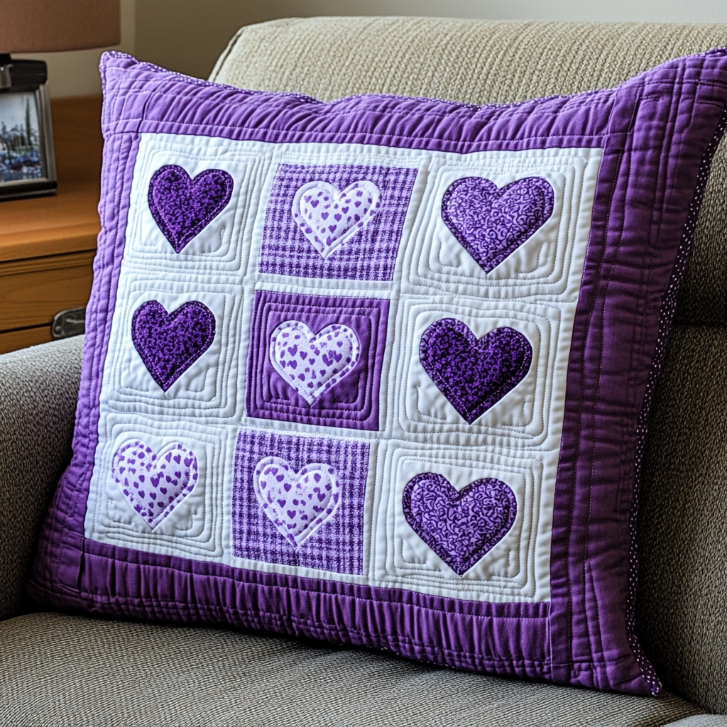 Heart DAI230924154 Quilted Pillow Case