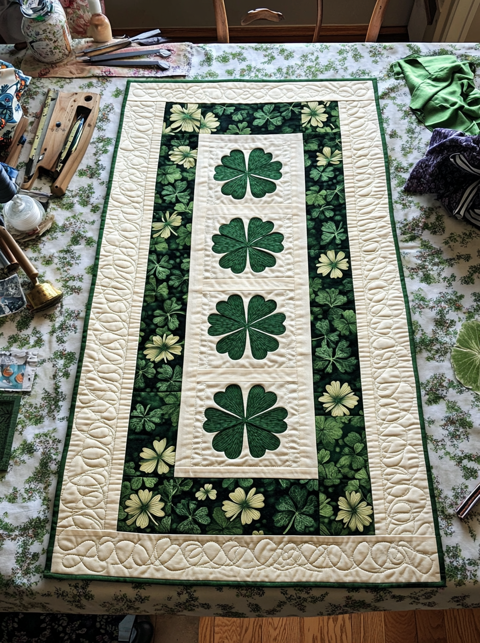 Shamrock TAI121024003 Quilted Table Runner