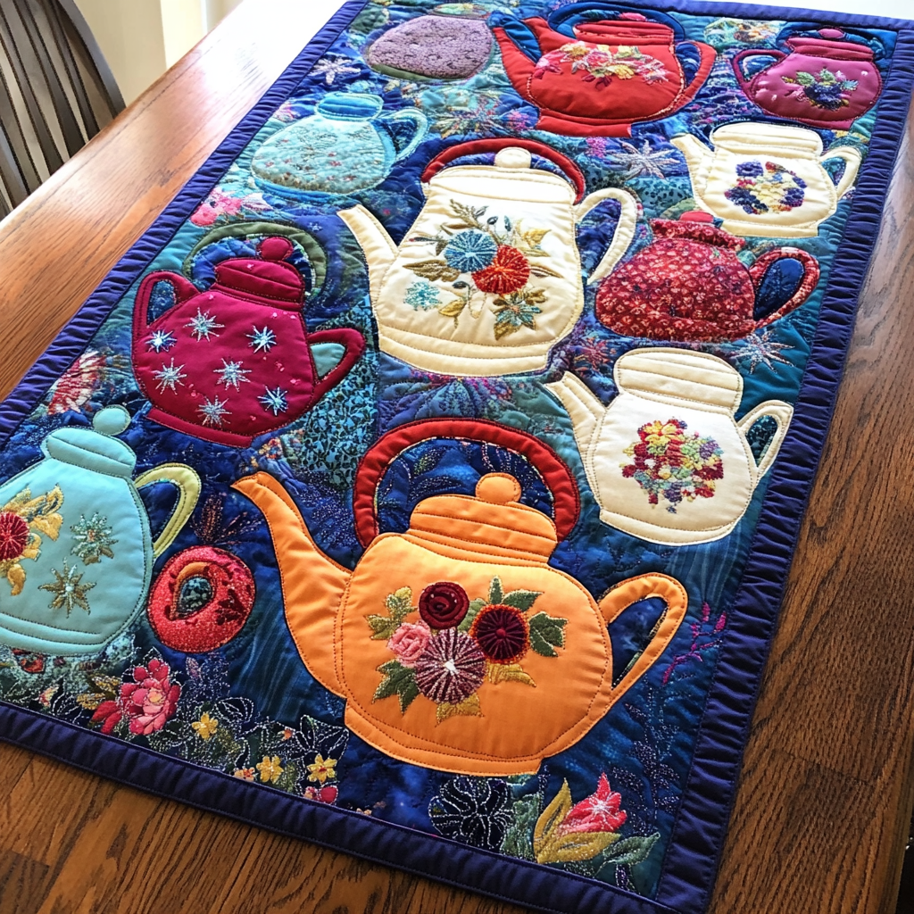 Teapot TAI041024260 Quilted Table Runner