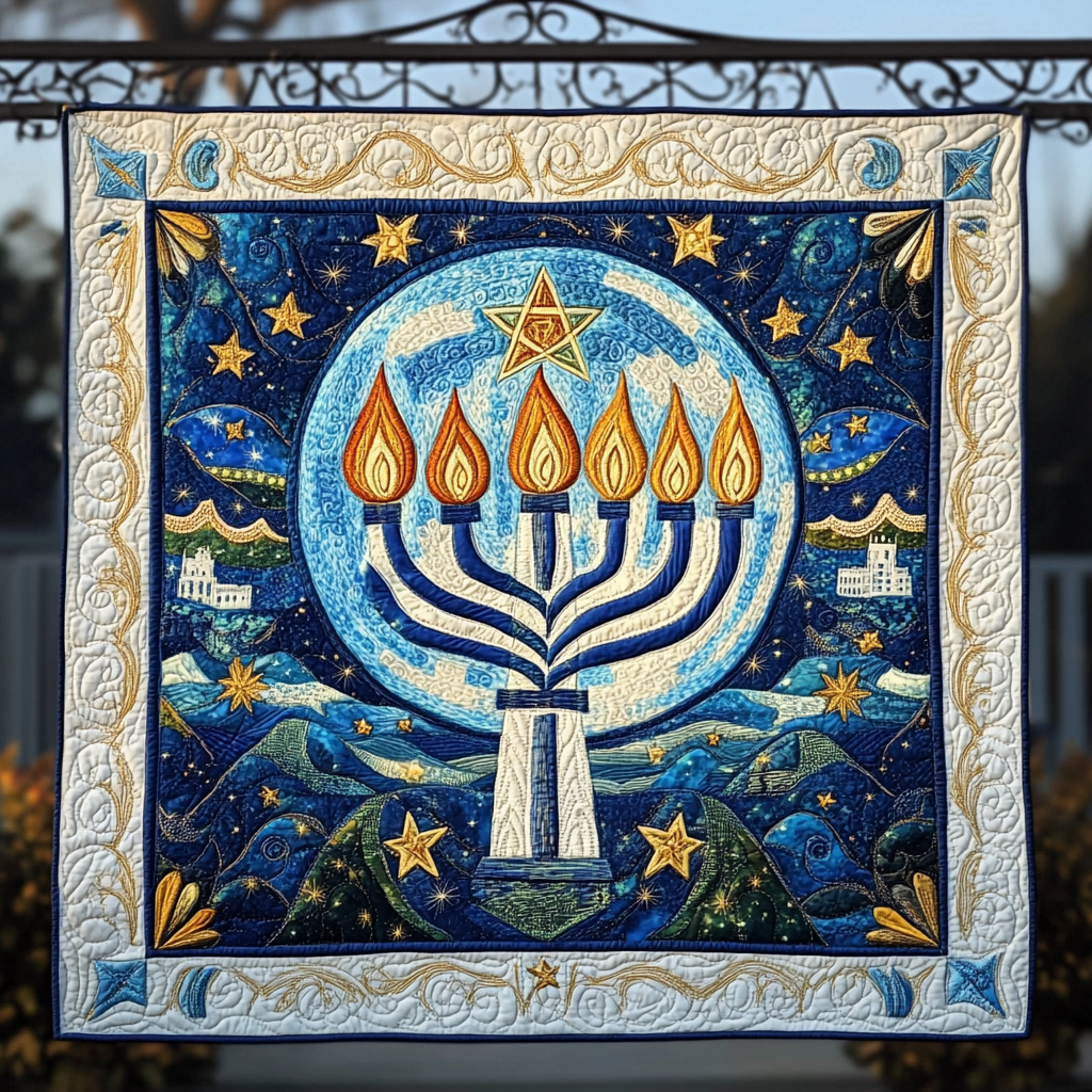 Jewish Hanukkah TAI091024135 Quilt Blanket