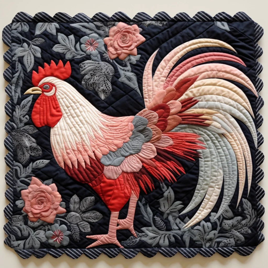 Rooster TAI07122359 Quilted Placemats