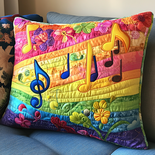 Music Note DAI110225290 Quilted Pillow Case