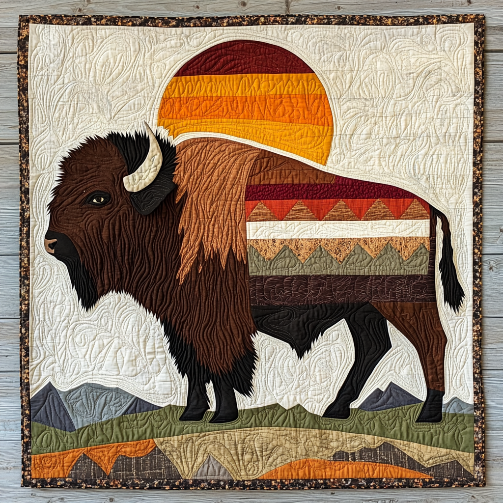 Native American Bison DAI090924101 Quilt Blanket