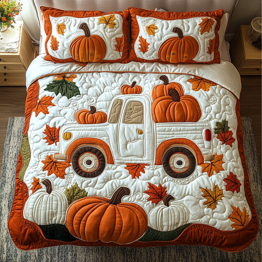 Pumpkin Truck DAI090125104 Quilt Bedding Set